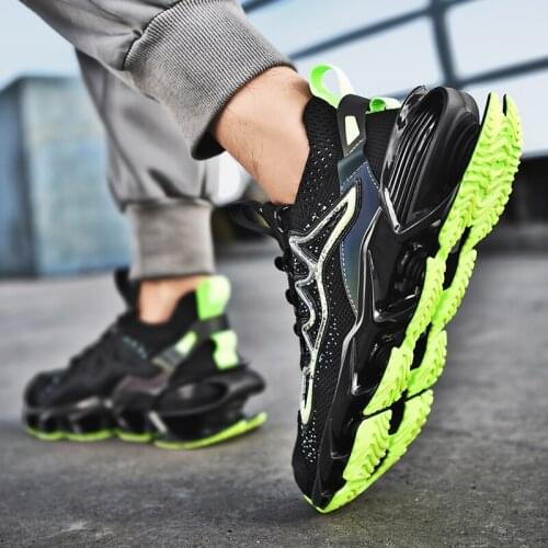 2021New Sneakers Men Trainers Shoes Design Blade Wear-resistant Cushioning Running Shoes Luxury Breathable Luminous Sport Shoes