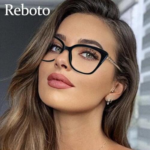 2021 Fashion Blu Ray Glasses Frame Women Vintage Optical Transparent Eyewear Female High Quality Clear Lens Spectacles