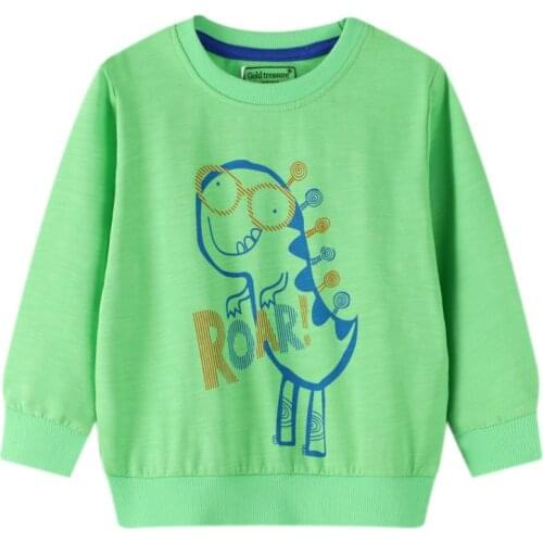 Gold Treasure Autumn Winter Sweater Boys Pullover Tops Boys Sweashirts Animals Print Kids Clothes