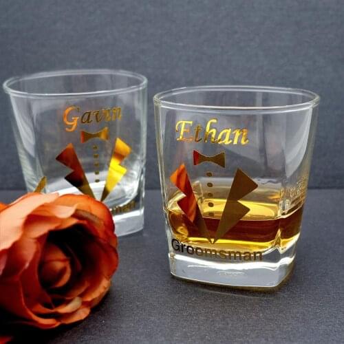 Personalized Whiskey Glasses,Custom Glass,Groomsmen Whiskey Glasses, Best Man Gift,Scotch Glass,Wedding Gift