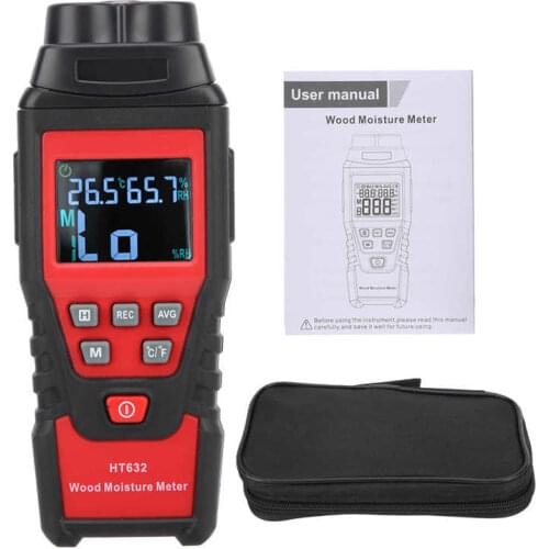 HT632 Moisture Detector Wall Wood Carton Handheld Small Portable Multi-Material Humidity Meter hygrometers Moisture Meter