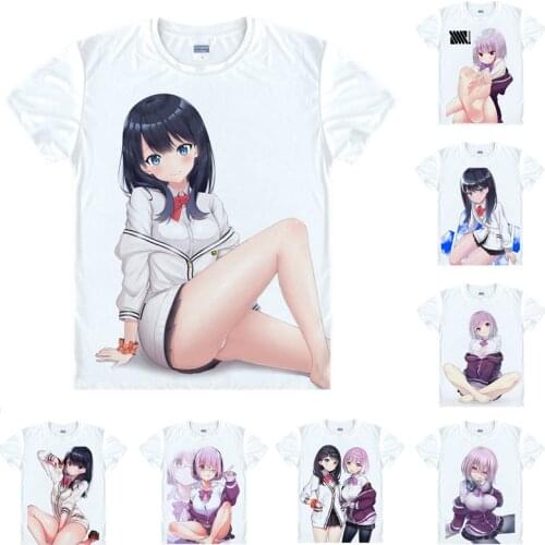 Rikka Takarada Shinjo Akane Denkou Choujin Gridman T Shirt SSSS.GRIDMAN Men Casual TShirt Premium T-Shirt Short Sleeve Shirts