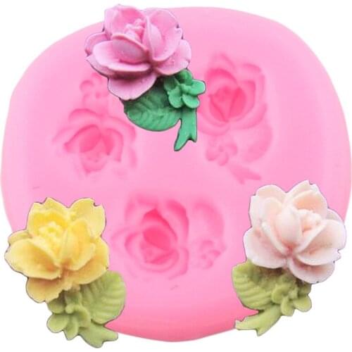 Rose Silicone Molds DIY Wedding Chocolate Fondant Mold Sugarcraft Cake Decorating Tools Cupcake Topper Candy Polymer Clay Moulds