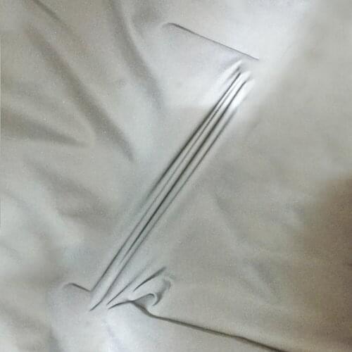 Silver Reflective Fabric By Yard High Shine Fabric Silver Fashion At Night for Clothing PatchWork Sewing Art