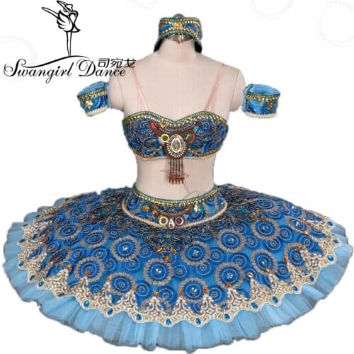 Le Corsaire Blue Professional Ballet Tutus Classical Performance Competition Platter Professional Ballet Costumes BT9057