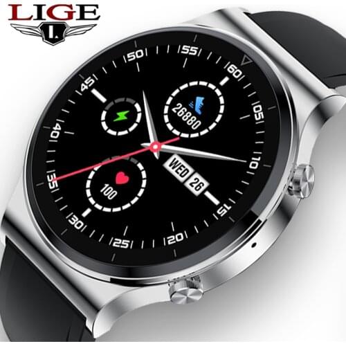 LIGE 2020 New Bluetooth Smart Watch Men Women Waterproof Sports Fitness Band Watch Health Tracker smartwatch For xiaomi Phone