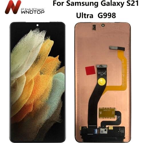 Super New AMOLED For Samsung Galaxy S21 Ultra 5G LCD G998 LCD Display Touch Screen Digitizer Assembly For Samsung G998