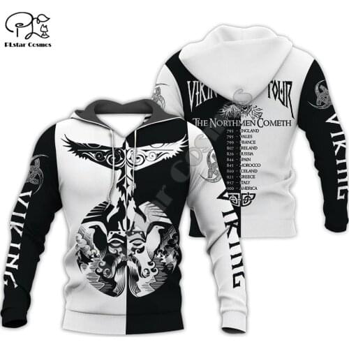 Men Unisex harajuku Viking word tattoo Full print 3d hoodie native indian Sweatshirt zipper women Pullover streetwear jacket