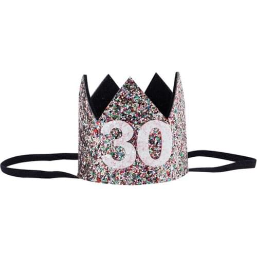 Adults Birthday Crown Black 30th Birthday Party Hat Glitter Dirty 30 Birthday Hat Adult Birthday Hat Cake Smash