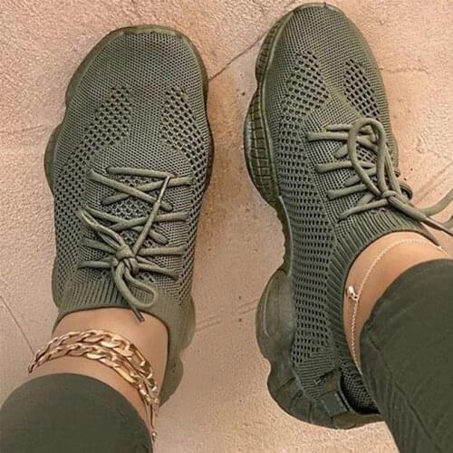 Womens Breathable Vulcanized Women Mesh Sneakers 2020 Woman Comfortable Flats Ladies Lace Up Female Tennis Shoes Plus Size