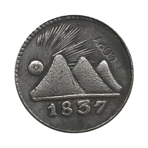 1837 Central American Republic 1/4 Real coins 11.5mm