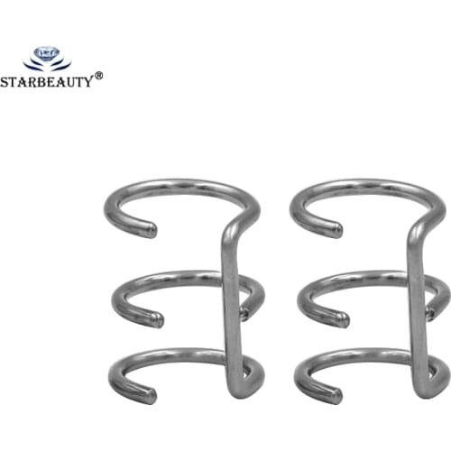 1Pc Stainless Steel 2 Rings Ear Cuff Clip nose ring Fake Piercing Body Jewelry Clip On Wrap Earring Tragus Dilataciones Falsas