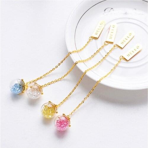 1pc Lovely Coloured Jewlery Pendant Bookmark for Books Kawaii Stationery Dairy Notebook Planner Binder Page Holder Marker