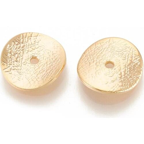 10PC Brass Spacer Beads Flat Round Spece Bead Twisted Shape Spacer beads for Jewelry Making DIY Earring Bracelet Accessory