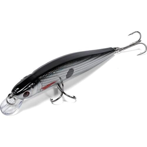 100mm 8g Fishing Lure Crankbait Saltwater Minnow Wobblers Fishing Lures Bandit Hard Minnow 44 Bait Floating Trolling Black