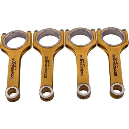 4x Titanizing 4340 Racing Connecting Rods For VW Golf MK4 Gti 1.8T 144mm TüV Certification ARP 2000 Bolts Racing conrods