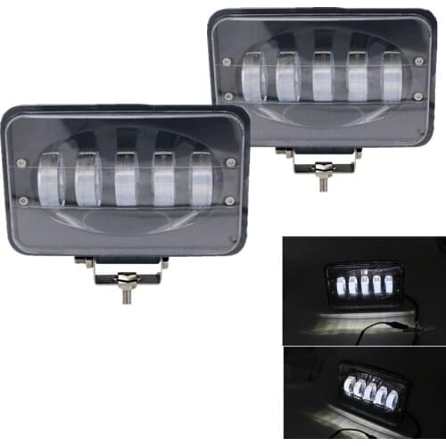 6 Inch Square Led Work Light For Cars 4WD Uaz Trucks Trailer Tractor 4x4 Offroad Headlight 12V 24V Led Driving Lights