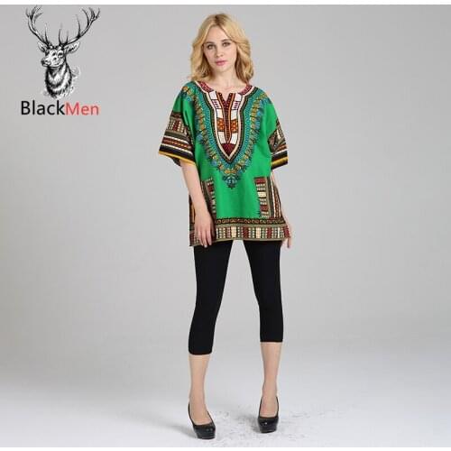African Dashiki Shirt Poncho Kimono Colorful Tribal ladies clothes Print Bohemian Festival Top Vintage Beach Cover T-shirt