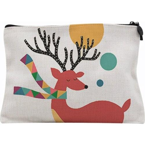 Free Shipping 5pcs/lot Blank Sublimation linen Makeup Bag For Sublimation INK Print DIY Gifts Heat Press Transfe