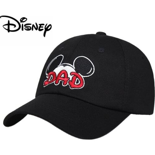 Disney Mom and Dad Letter Embroidered Baseball Cap Adjustable Cotton Golf Cap Unisex Fashion Hip Hop Hat Outdoor Sports Sun Hat