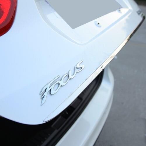 For Ford Focus 2015-2018 Tailgate Rear Door Bottom Cover Molding Trim Stainless Steel back door trim car Accessories