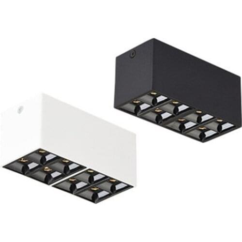 Surface mounted spotlight double head square ceiling ceiling 16W spotlight grille household spotlight