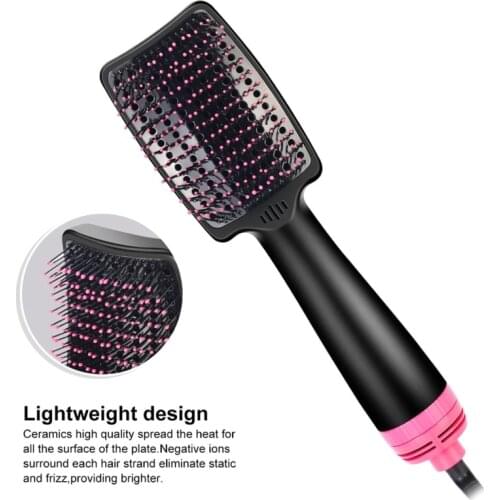 Multifunctional Hot Air Hair Dryer Brush One-Step Electric Straightener Vibration Massage Comb Smooth Frizz Styler Tools