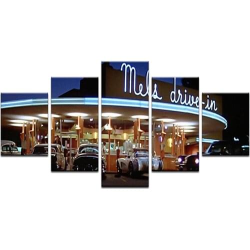 Modular Poster HD Printed Canvas Painting Frame For Living Room Wall Art 5 Pieces Hot Rod Vintage Car Pictures Home Decor