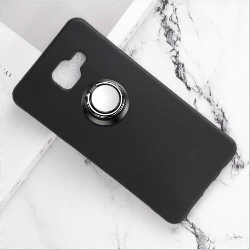 Soft Case For Samsung Galaxy A3 A5 A7 A6 A8 A9 Plus Star Pro 2015 2016 2017 2018 2019 Back Ring Metal Car Magnetic Holder Cover