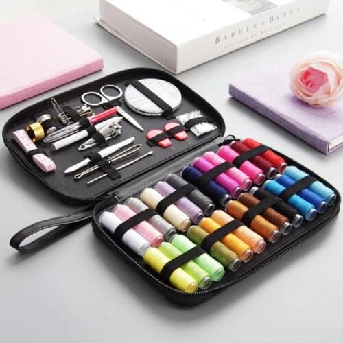 Household large-capacity sewing box set, hand-sewing needle and thread storage box, sewing tools, multi-function sewing kit