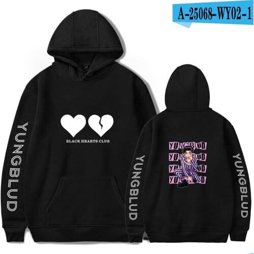 2021 New Popular Yungblud Hoodies Black Hearts Club Men/women Autumn Winter Sweatshirts Fashion Boys/girls/Kids YUNGBLUD Clothes
