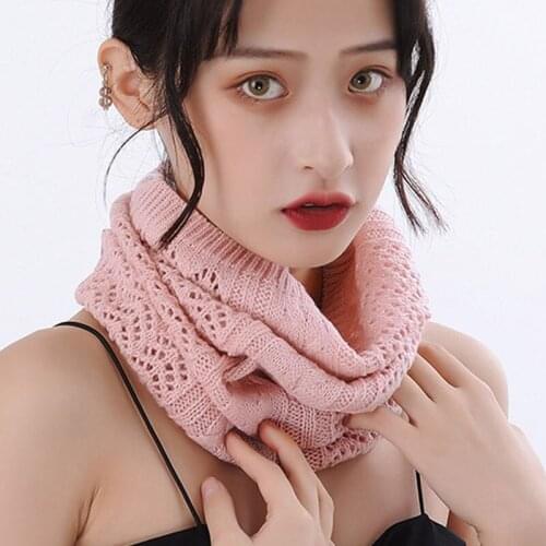New Autumn Winter Scarfs For Ladies Fashion Women O Ring Neck Scarves Spring Turtleneck Warm Knitted Scarf Women