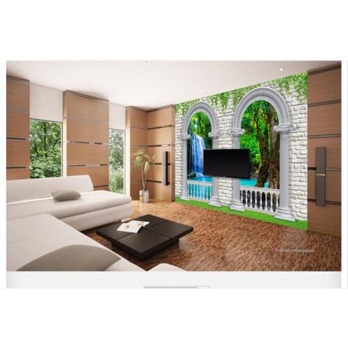 Custom photo wallpaper 3d wall murals wallpaper Rome pillar arch waterfall landscape mural wall papers for living room decor