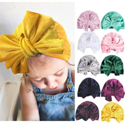 Baby Accessories For Newborn Toddler Kids Baby Girl Boy Turban Cotton Beanie Hat Winter Cap Knot Solid Soft Hospital Caps