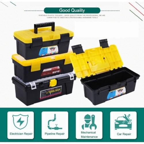 10/12 Inch Tool Box Complete Toolbox Organizer Waterproof Suitcase Hand Tools Professional ABS Plastic Storage For Home Car