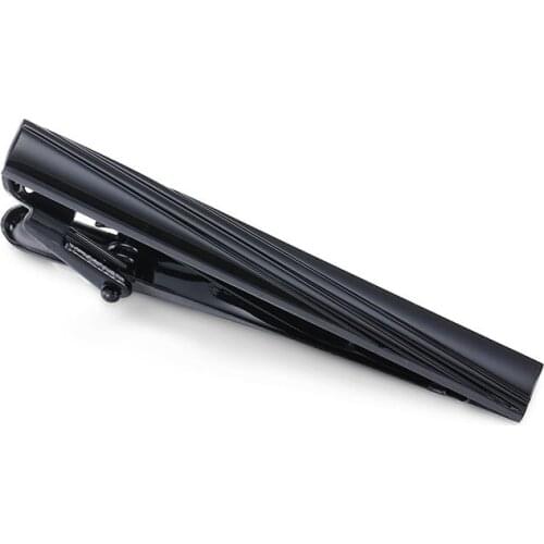 DY new high quality mens wear tie clip classic style design gun black striped tie clip