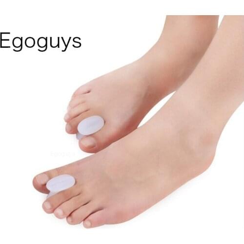1Pair Silicone Toes Separator Bunion Correction Orthotics Appliance Hallux Valgus Adjuster Thumb Straightener Feet Pain Relieve