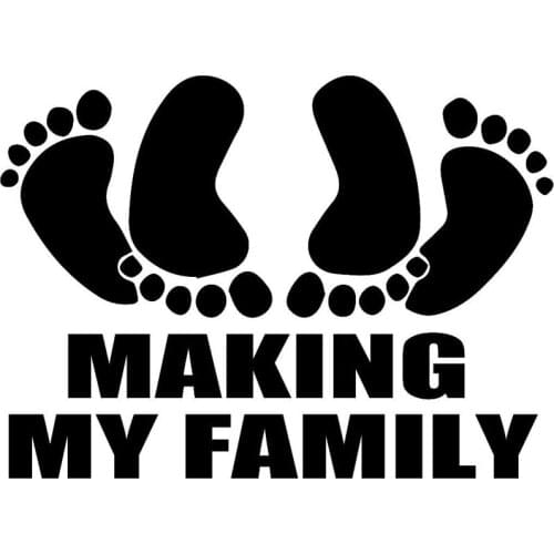 17.8CM*13.4CM Making Family Car Truck Bumper Window JDM Car Sticker Graphic Vinyl auto Decals Car Stylings Black Sliver C8-1159