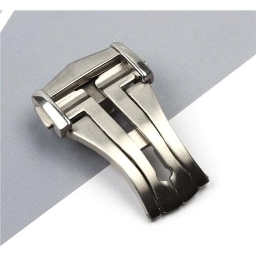 18mm Quality Stainless Steel Watch Clasp Silver Deployment Buckle for Omega Seamaster 300 Speedmaster AT150 Watch Accessories