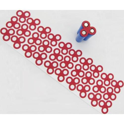 3 section of plum blossom shaped fast bar paper 18650 lithium battery pack insulation pad battery insulated paper tape adhesive