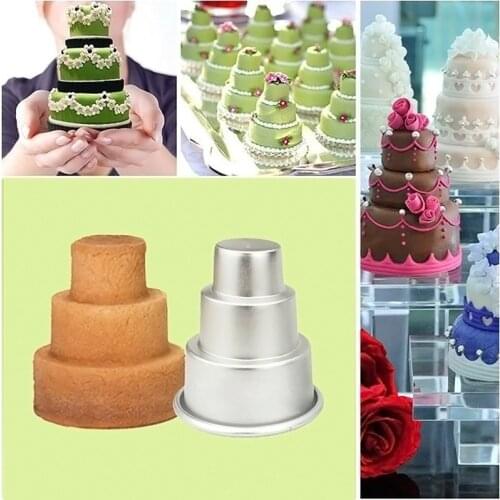 3-Tier Cupcake Pudding Chocolate Cake Mold Baking Pan Mould Party
