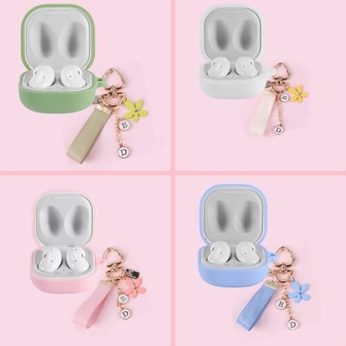 For Samsung Galaxy Buds Live case Korea Lace Love heart keyring headset Case for Galaxy Buds Live cover Non-slip silicone case
