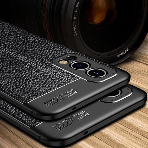 KEYSION Shockproof Case For Oneplus Nord 2 5G Leather Texture Soft Silicone Phone Back Cover for Oneplus N200 N100 N10 1+ CE 5G