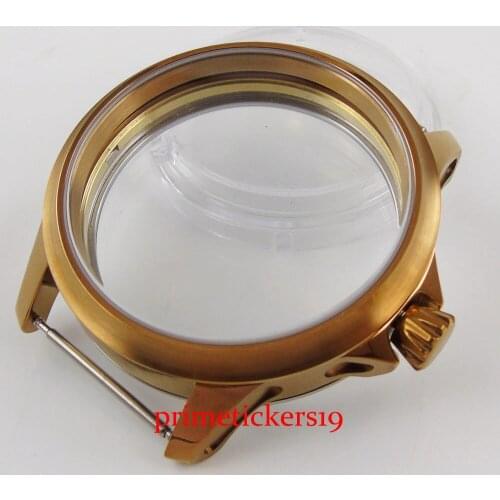 Corgeut 45mm bronzed plated sapphire glass fit ETA 6497 6498 hand winding movement