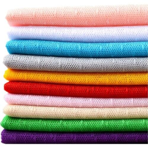 Chainho,Polyester Mesh Gauze Fabric,Dot Pattern,DIY Material,Suitable For Decorating Weddings,Parties,Birthdays,100x150cm