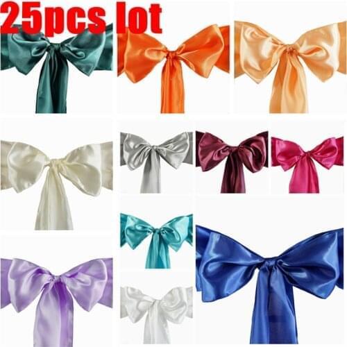 Nice Looking Wedding Satin Chair Sash Party Chair Band Chair Knot Cover Decoration Chairs Bow For Chair Decoration Banquet