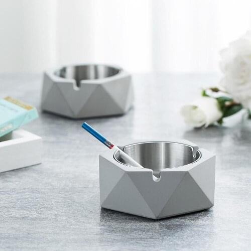 Creative Stainless Steel Ashtray Ash Tray Cigare Holder Smoke Butt Holder Office Home Decoration Smoking Accessories