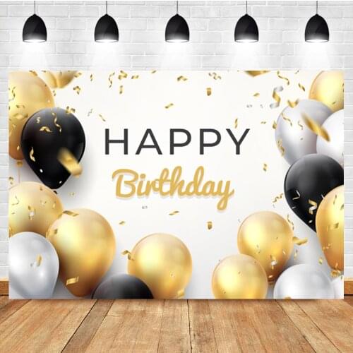 Laeacco Balloon Birthday Happy Party Portrait Custom Photo Photography Backdrop Photo Background For Photo Studio
