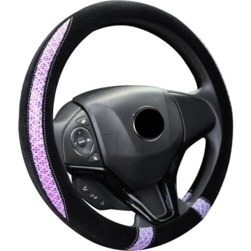 Fashion Universal DIY Car Steering wheel Cover Anti-Slip Sports Style 38CM Anti-catch Holder Fit Most cars