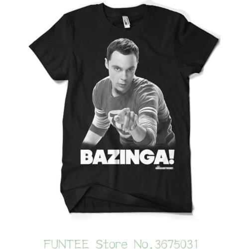 Print T-Shirt Mens Summer Officially Licensed Tbbt Sheldon Says Bazinga! MenS T-Shirt S Xxl Sizes